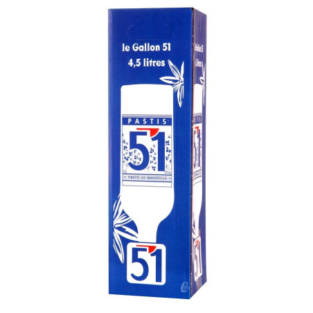 PASTIS 51 4,5 LITRES 45°, LE GALLON DE PASTIS