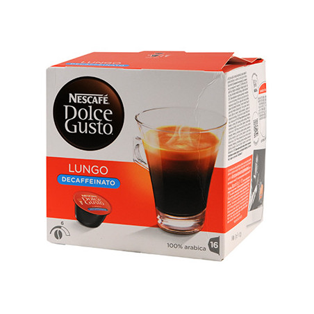 CAFE DOLCE GUSTO NESCAFE LUNGO DECAFEINE BOITE 16 CAPSULES - 112gr