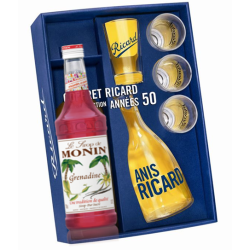 COFFRET RICARD TOMATE ANNÉES 50 + VERRES ET CARAFE