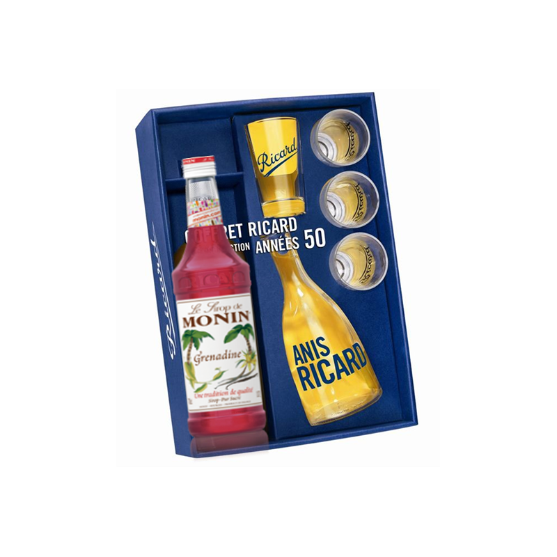 COFFRET RICARD TOMATE ANNÉES 50 + VERRES ET CARAFE COFFRET RICARD TOMATE ANNÉES 50 + VERRES ET CARAFE