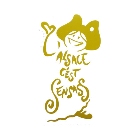 AUTOCOLLANT L'ALSACE C'EST SENSASS JAUNE