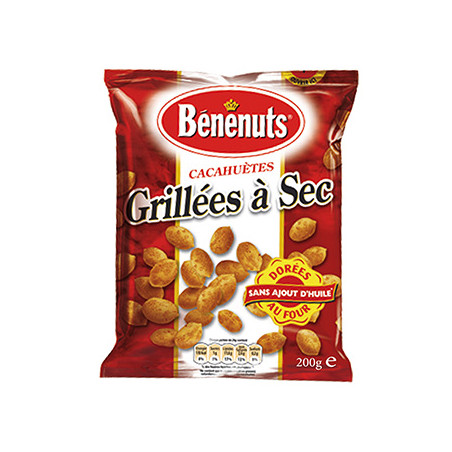 CACAHUETES GRILLEES A SEC BENENUTS 200 Grammes