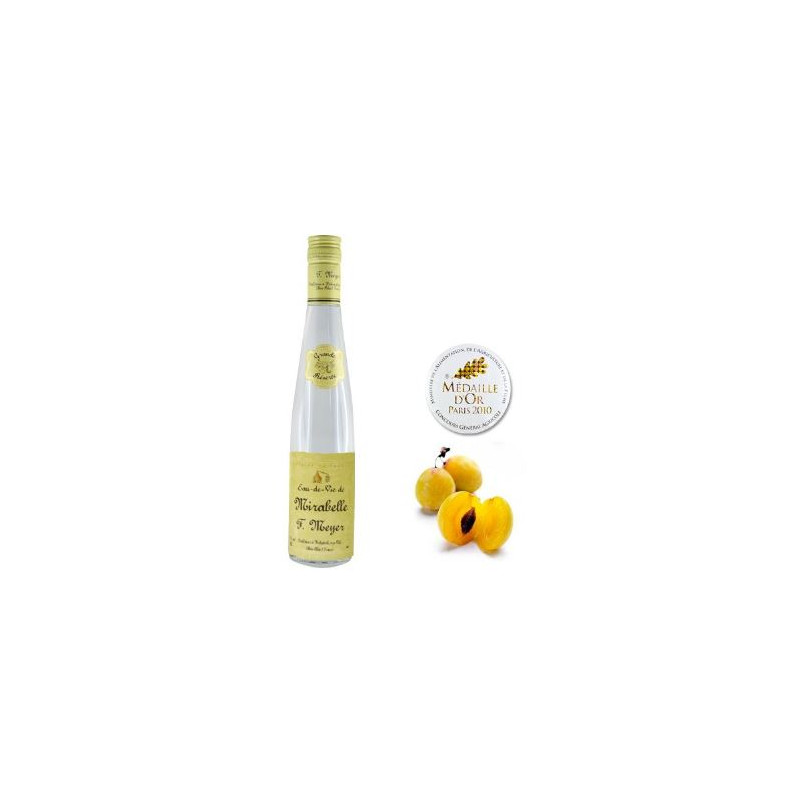 EAU DE VIE MIRABELLE MEYER'S 35cl 45°, Grande Réserve "Médaille d'or 2010 Paris" EAU DE VIE MIRABELLE MEYER'S 35cl 45°, Grande Réserve "Médaille d'or 2010 Paris"