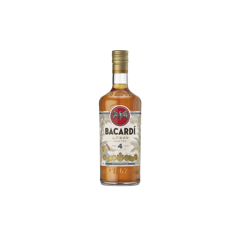 RHUM BRUN ANEJO CUATRO BACARDI 70cl 40°