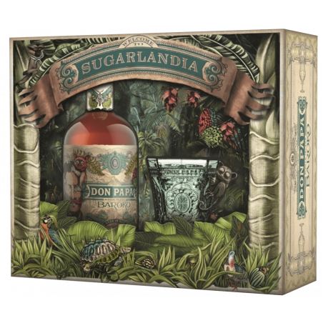 COFFRET RHUM DON PAPA BAROKO 70cl 40° avec 1 verre