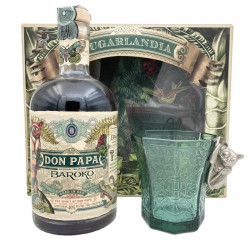 COFFRET RHUM DON PAPA BAROKO 70cl 40° avec 1 verre