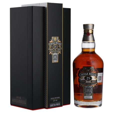 WHISKY CHIVAS REGAL 25 ANS 70 CL 40°, AVEC COFFRET