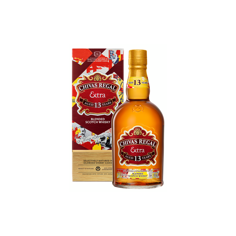 WHISKY CHIVAS REGAL EXTRA 13 ANS OLOROSSO SHERRY 70 CL 40°, AVEC ETUI