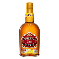 WHISKY CHIVAS REGAL EXTRA 13 ANS OLOROSSO 70 CL 40°, COFFRET 2 VERRES