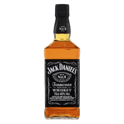 WHISKY JACK DANIEL'S N°7 70cl 40°, COFFRET METAL AVEC 2 VERRES