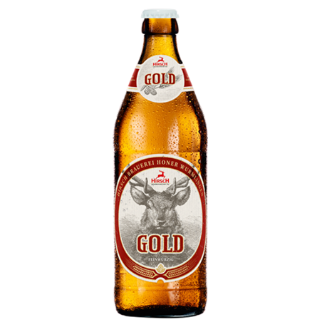 BIERE BLONDE HIRSCH GOLD 33cl X 20 - 5,2°, caisse consignée