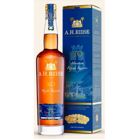 RHUM A.H. RIISE XO HAAKON ROYAL RESERVE 70cl 42°, EDITION LIMITED, AVEC ETUI