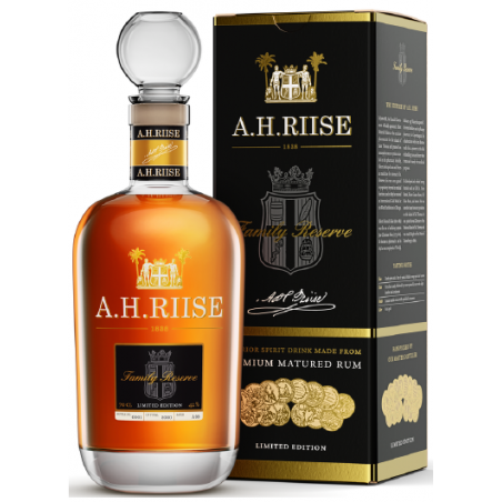RHUM A.H. RIISE FAMILY RESERVE 70cl 42°, EDTION LIMITED, AVEC ETUI