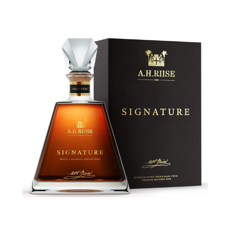 RHUM A.H. RIISE SIGNATURE MASTER BLEND 70cl 43,9°, AVEC ETUI