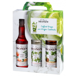 COFFRET SIROPS MONIN COCKTAIL SANS ALCOOL 3 Bouteilles 25cl