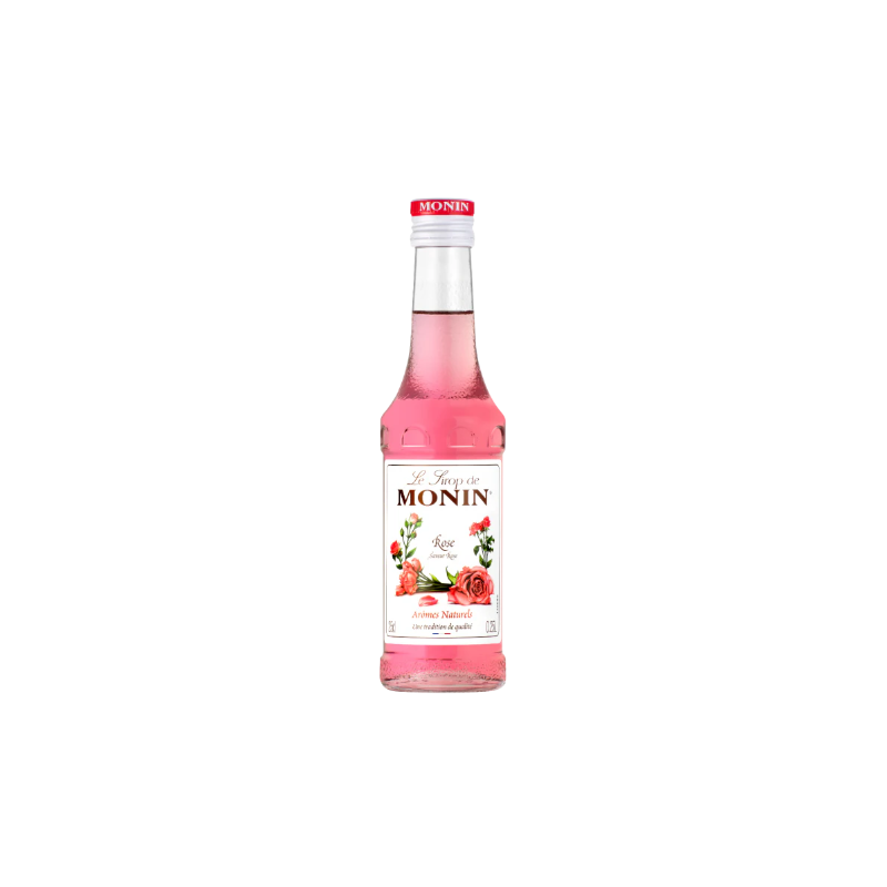 SIROP ROSE MONIN 25cl, Bouteille verre perdu