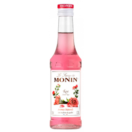 SIROP ROSE MONIN 25cl, Bouteille verre perdu