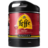 BIERE LEFFE RUBY 5° 6 Litres, bière aux fruits rouges, Origine belge, fut consigné.