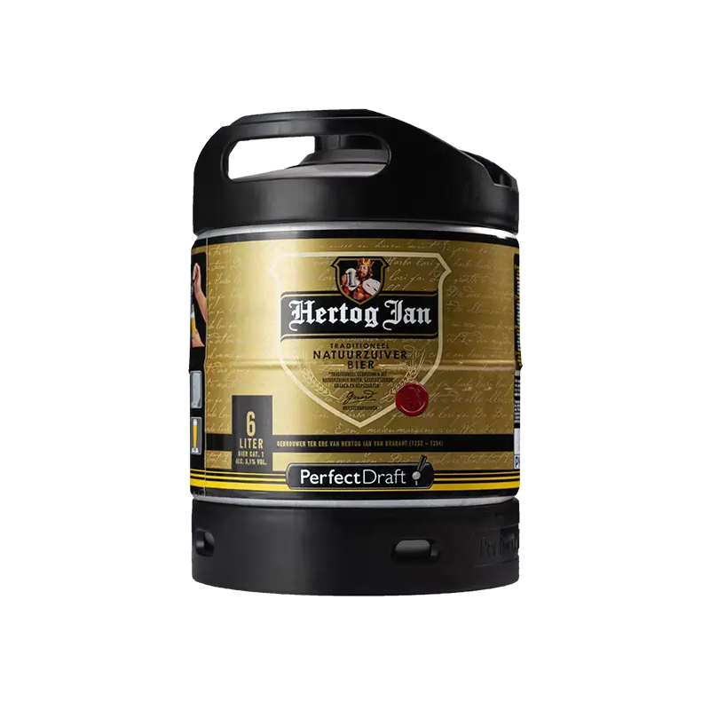 BIERE HERTOG JAN 5,1° 6 Litres, bière blonde, Origine Pays Bas, fut consigné.