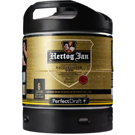 BIERE HERTOG JAN 5,1° 6 Litres, bière blonde, Origine Pays Bas, fut consigné.