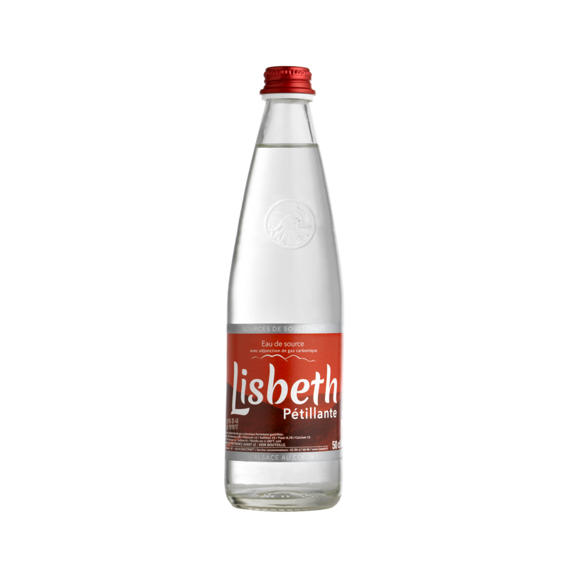 EAU GAZEUSE LISBETH ROUGE 50cl X 20, Caisse consignée