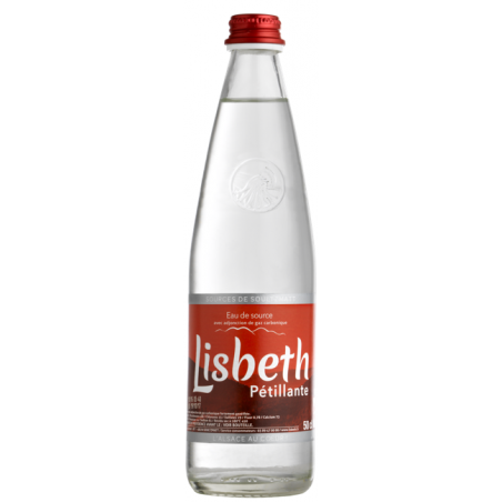 EAU GAZEUSE LISBETH ROUGE 50cl X 20, Caisse consignée