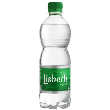 EAU GAZEUSE LEGERE LISBETH VERTE 1,25 Litre X 6, Pack bouteilles plastique