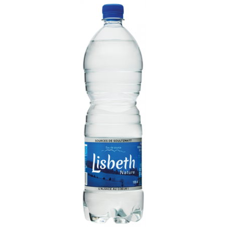 EAU PLATE LISBETH BLEUE 1,5 Litre X 6, Pack bouteilles plastique