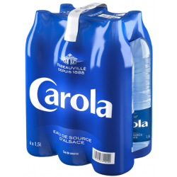 EAU PLATE CAROLA BLEUE 1,5 Litre X 6, Pack bouteilles plastique