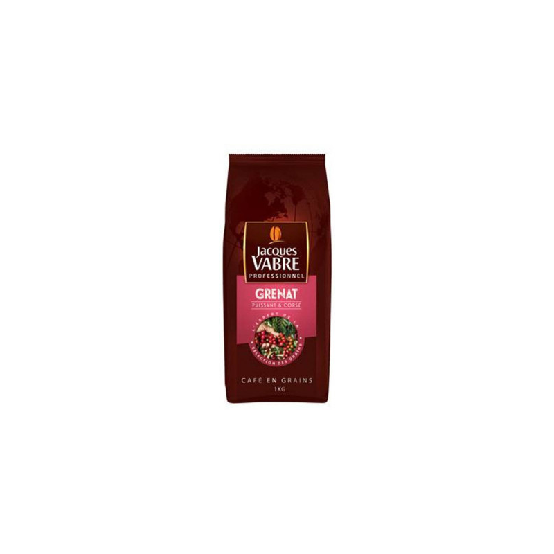 CAFE GRAINS JACQUES VABRE GRENAT 1KG - Puissant & Corsé CAFE GRAINS JACQUES VABRE GRENAT 1KG - Puissant & Corsé