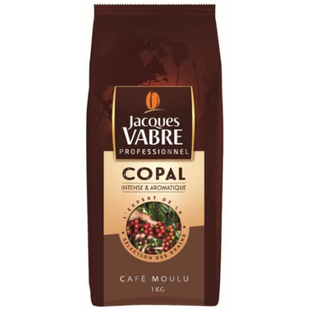 CAFE MOULU JACQUES VABRE COPAL 8 X 1KG - 50% Arabica et 50% Robusta