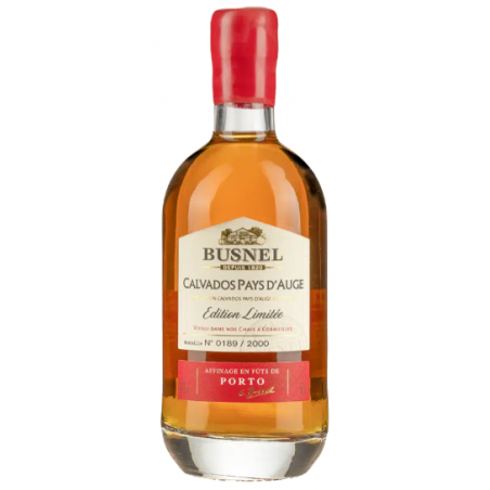 CALVADOS BUSNEL AFFINÉ EN FUTS DE PORTO 50cl 40°, EDITION LIMITÉE, AOC PAYS D’AUGE