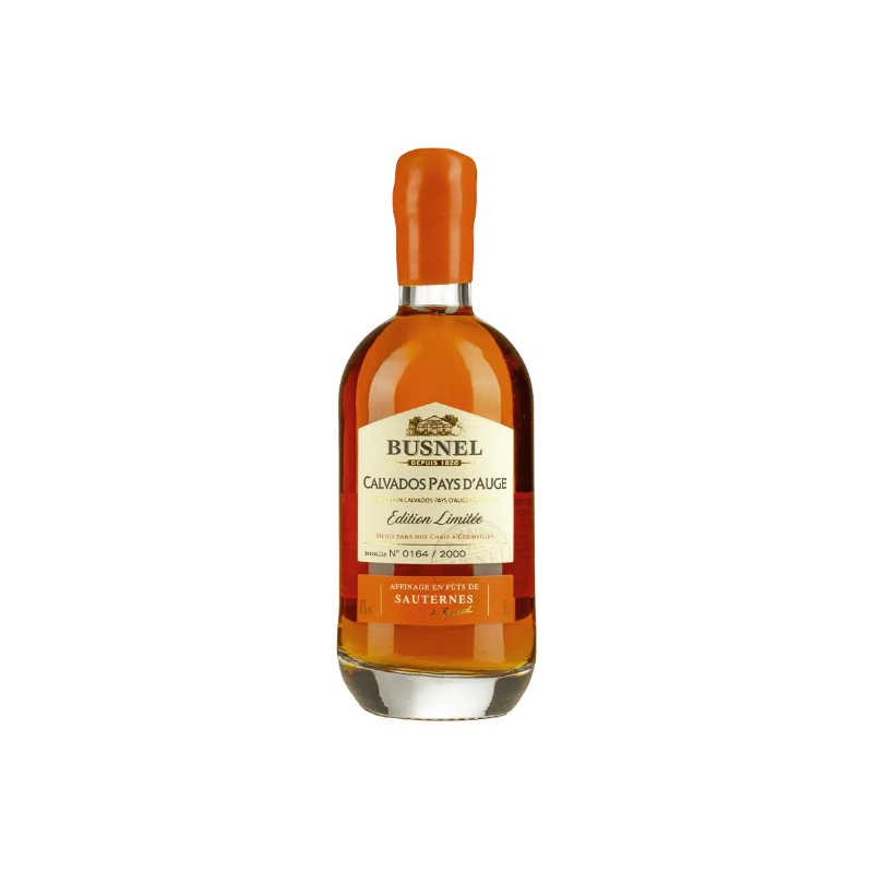 CALVADOS BUSNEL AFFINÉ EN FUTS DE SAUTERNES 50cl 40°, EDITION LIMITÉE, AOC PAYS D’AUGE