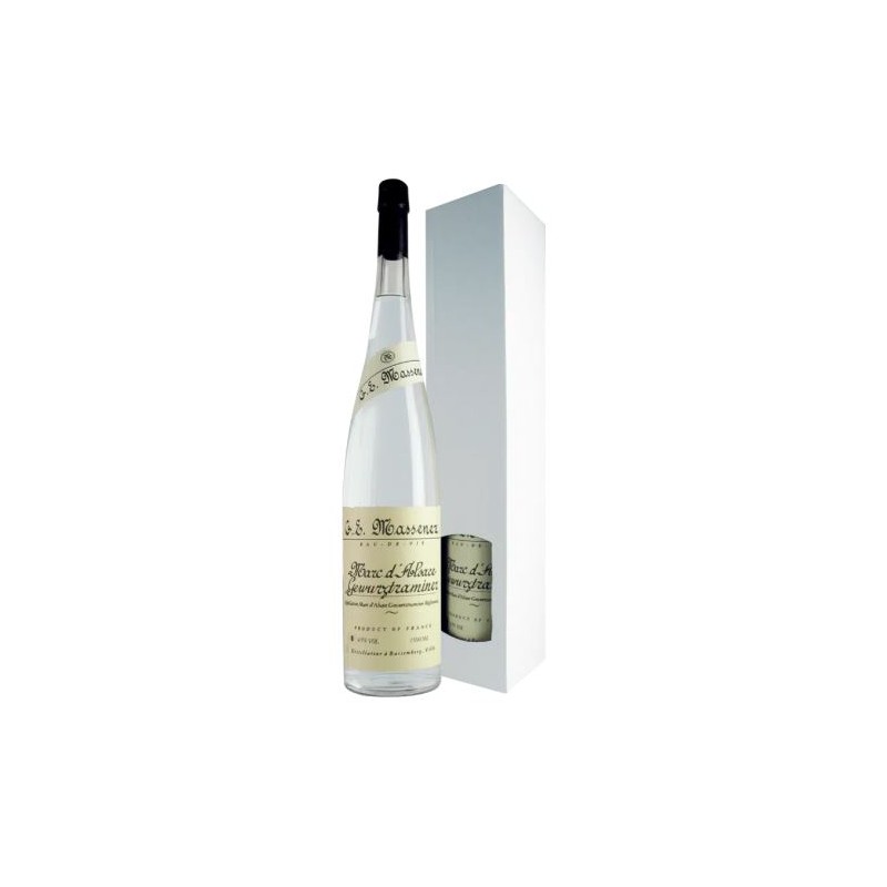 EAU DE VIE MARC DE GEWURZTRAMINER MASSENEZ 150cl 45°, AVEC ETUI, AOC