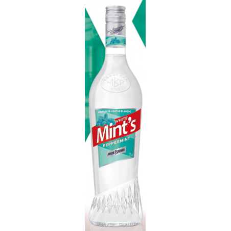 LIQUEUR MENTHE BLANCHE (MINT'S WHITE) 70cl 23°, MARIE BRIZARD