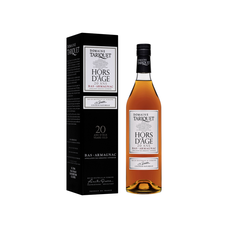 BAS - ARMAGNAC HORS D'AGE 20 ANS DOMAINE TARIQUET 70cl 42° AOC , AVEC ETUI BAS - ARMAGNAC HORS D'AGE 20 ANS DOMAINE TARIQUET 70cl 42° AOC , AVEC ETUI