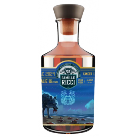 RHUM ZODIAC CANCER 2024 50cl 65,2°, FAMILLE RICCI, ÉDITION LIMITÉE, AVEC ETUI