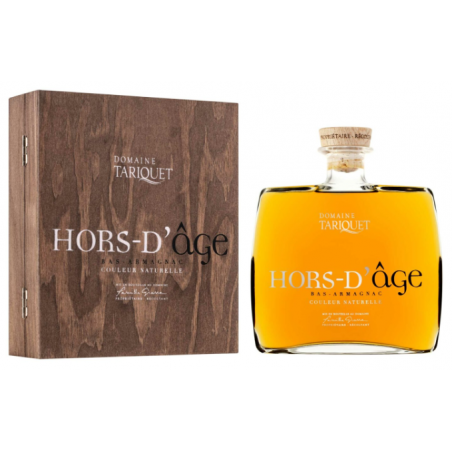 BAS ARMAGNAC HORS D’ÂGE "CARAFE BAROQUE" DOMAINE TARIQUET 70cl 40°, AOC, COFFRET BOIS
