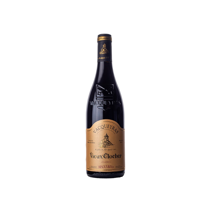 VIN ROUGE VACQUEYRAS VIEUX CLOCHER « CLASSIC » 75cl 14° 2022, ARNOUX & FILS