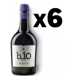 CARTON VIN ROUGE ITALIEN B.IO PRIMITIVO 6 X 75cl 14° 2023, IGP Puglia - BIO