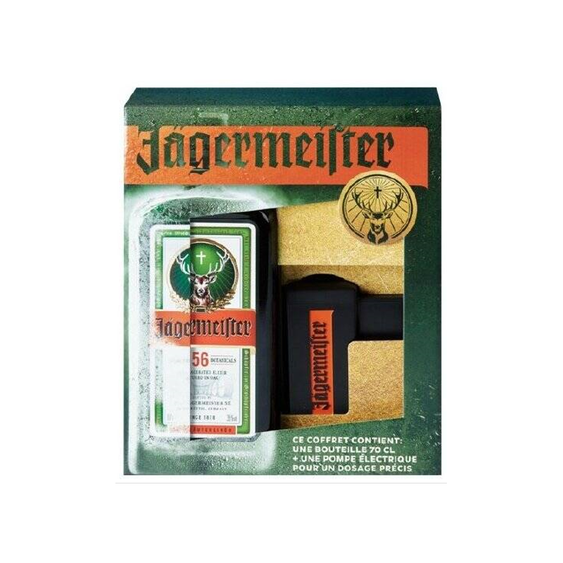 COFFRET JAGERMEISTER 70cl 35° AVEC DOSEUR ELECTRIQUE RECHARGABLE