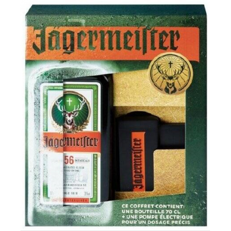 COFFRET JAGERMEISTER 70cl 35° AVEC DOSEUR ELECTRIQUE RECHARGABLE