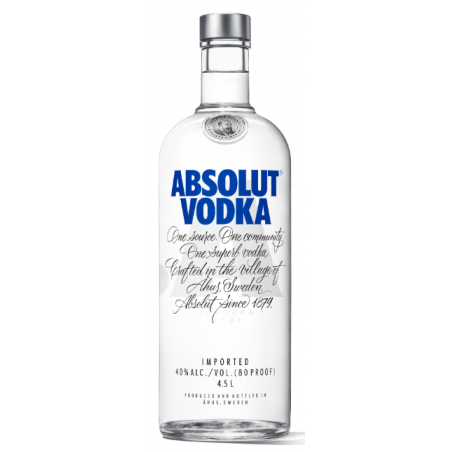 BOUTEILLE VIDE VODKA ABSOLUT 4,5 Litres 40°