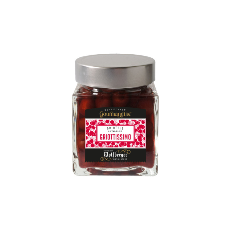 GRIOTTISSIMO 30cl 15° WOLFBERGER, GRIOTTES DÉNOYAUTEES AU KIRSCH D'ALSACE GRIOTTISSIMO 30cl 15° WOLFBERGER, GRIOTTES DÉNOYAUTEES AU KIRSCH D'ALSACE