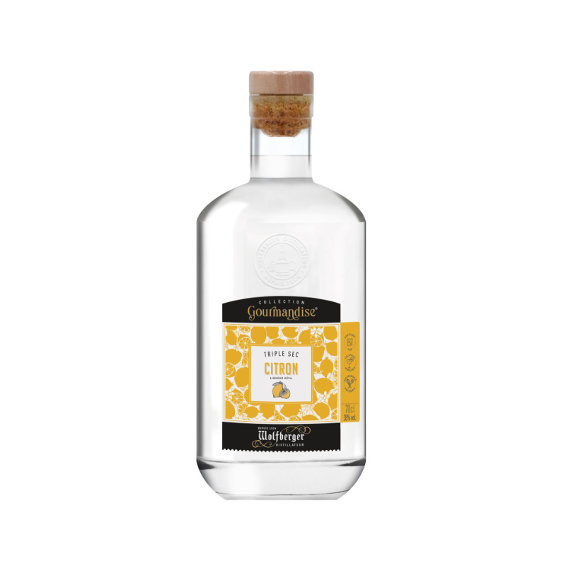 LIQUEUR TRIPLE SEC CITRON - KÉVA WOLFBERGER 70cl 38°, COLLECTION GOURMANDISE