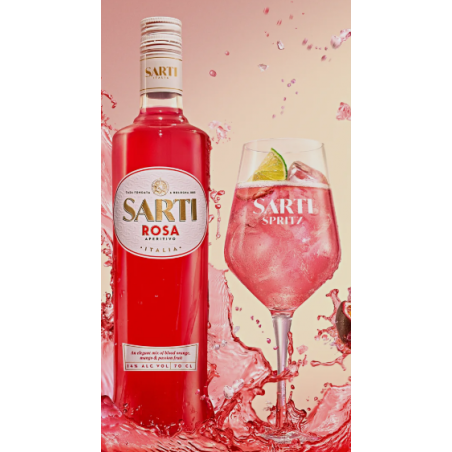 SPRITZ APERITIVO SARTI ROSA 70cl 14°, oranges sanguines siciliennes, mangue et fruits de la passion
