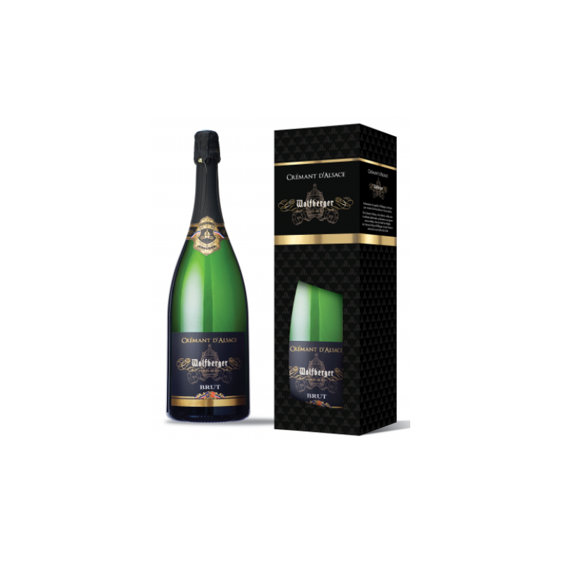 CREMANT BRUT WOLFBERGER 150cl 12°, AVEC ETUI, AOC Crémant d'Alsace CREMANT BRUT WOLFBERGER 150cl 12°, AVEC ETUI, AOC Crémant d'Alsace
