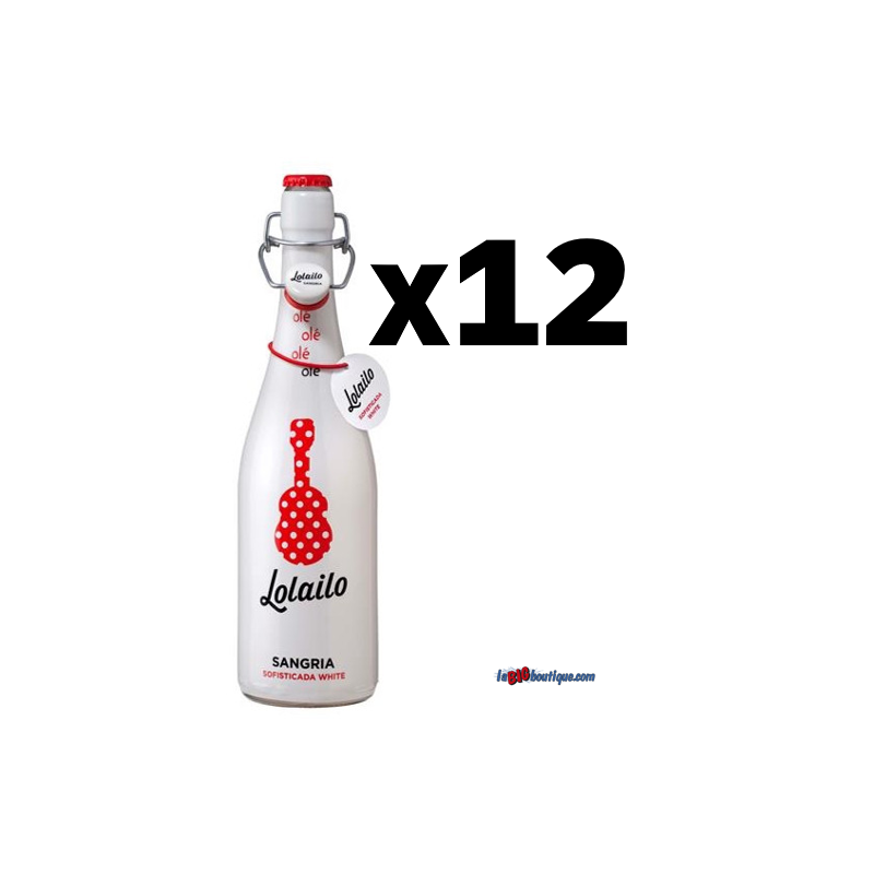 SANGRIA BLANCHE LOLAILO 12 x 75cl 7°, Bouteille avec bouchon mécanique et capsule