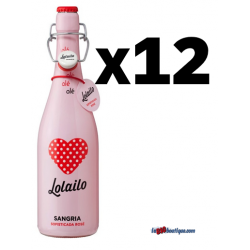 SANGRIA ROSÉ LOLAILO 12 x 75cl 7°, Bouteille avec bouchon mécanique et capsule