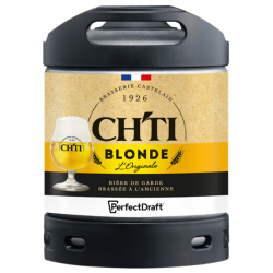 BIERE CH'TI 6,8° 6 Litres, bière blonde, Bière Francaise. Fut consigné